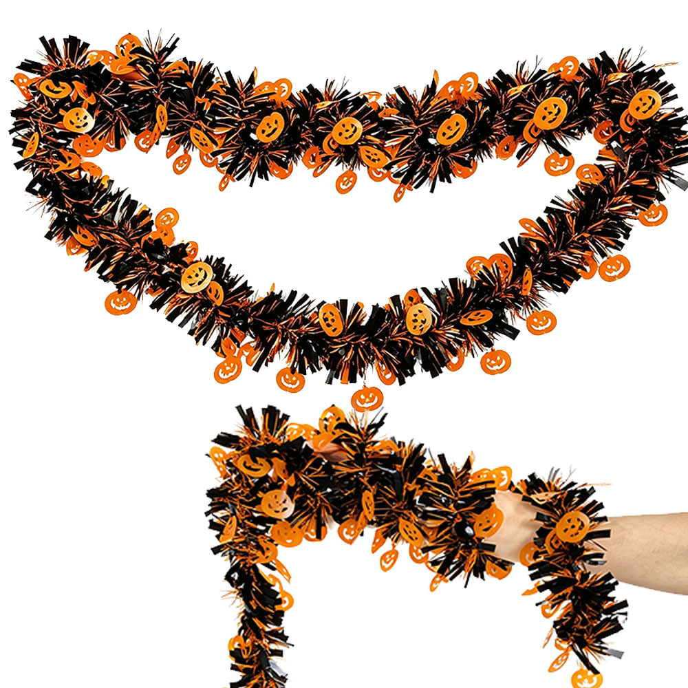 أكاليل زينة هالوين بطول 2 متر، - مراجعة Tinsel Garland Decoration وسعره