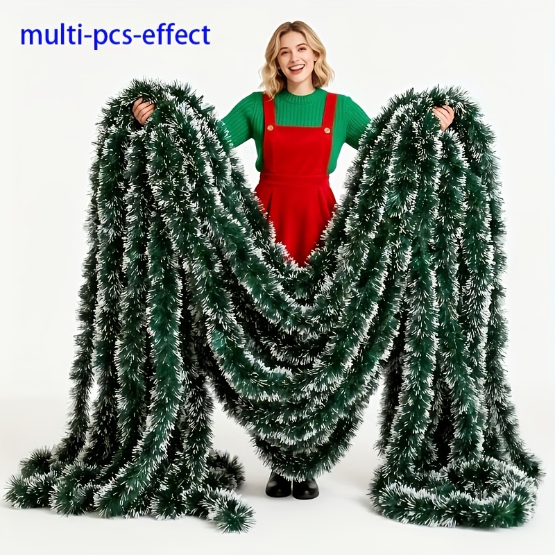 زينة عيد الميلاد بطول 6/14 متر - مراجعة Tinsel Garland Decoration وسعره