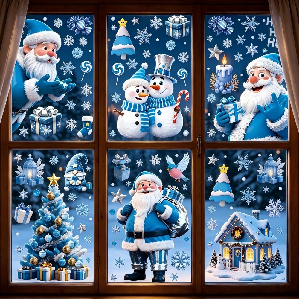 ملصقات نوافذ عيد الميلاد، رجل  - مراجعة Snowflake Window Decal وسعره