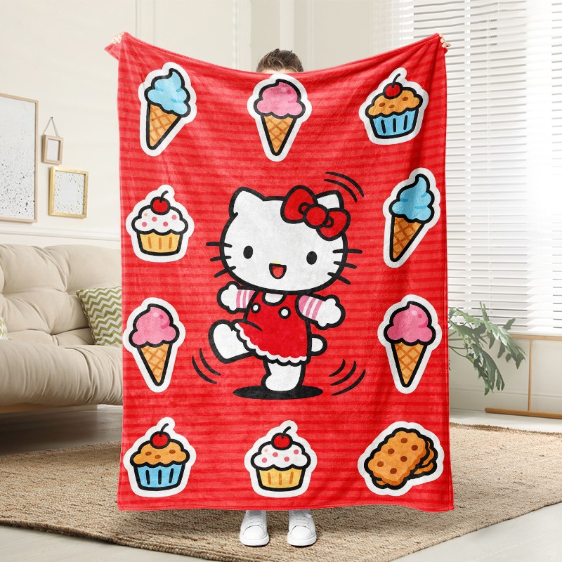 بطانية سانريو هيلو كيتي بتصميم - مراجعة Christmas Throw Blanket وسعره
