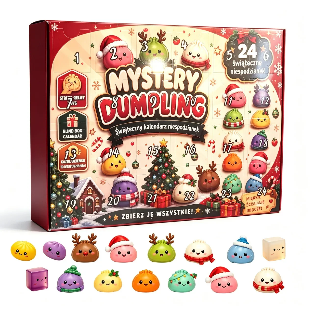 24 قطعة من ألعاب الضغط اللطيفة - مراجعة Advent Calendar Gift وسعره