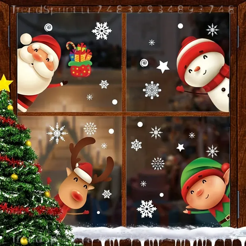 82 قطعة من ملصقات النوافذ لعيد - مراجعة Snowflake Window Decal وسعره