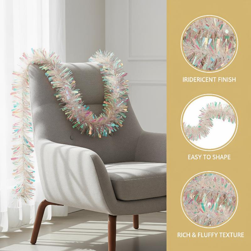 إكليل من التينسل الأخضر الفاتح - مراجعة Tinsel Garland Decoration وسعره