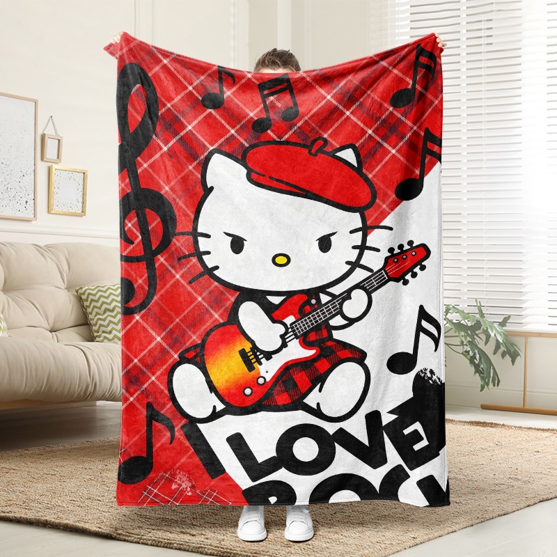 بطانية سانريو هيلو كيتي بتصميم - مراجعة Christmas Throw Blanket وسعره