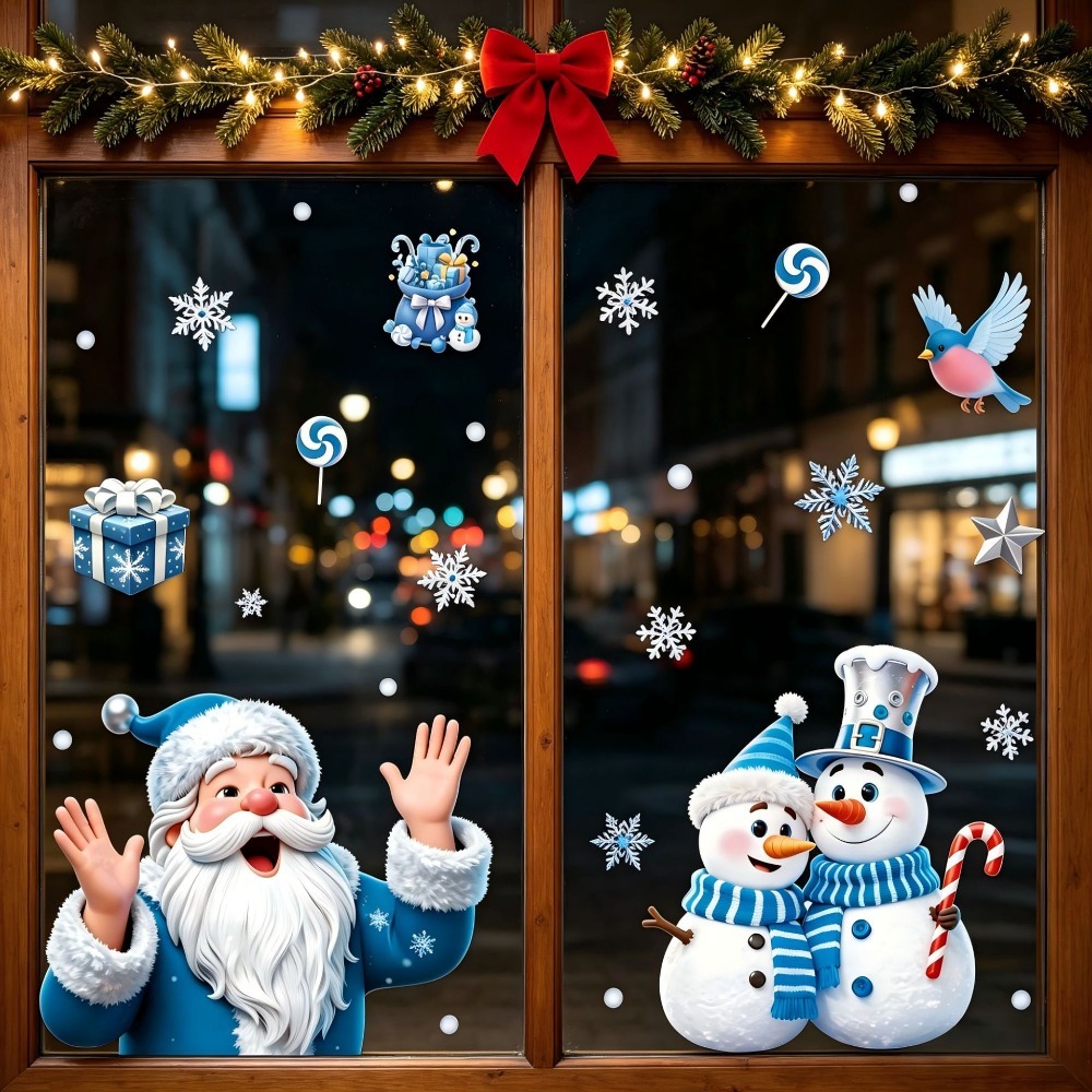 ملصقات نوافذ عيد الميلاد، رجل  - مراجعة Snowflake Window Decal وسعره