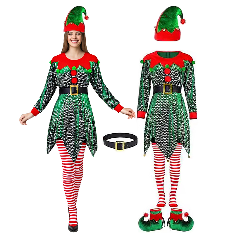 5 قطع من أزياء عيد الميلاد للن - مراجعة Elf Costume Christmas وسعره