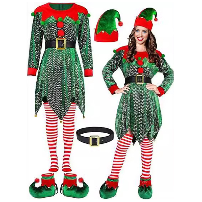 5 قطع من أزياء عيد الميلاد للن - مراجعة Elf Costume Christmas وسعره