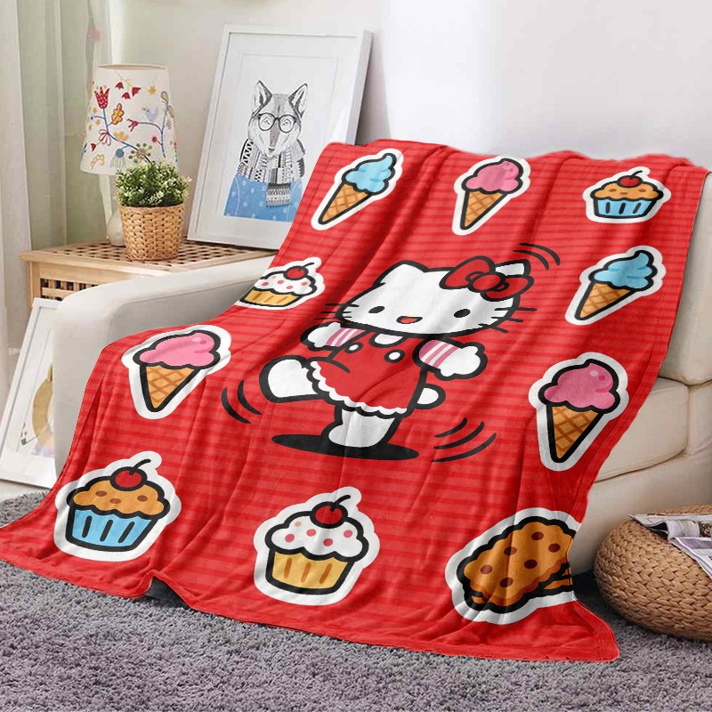 بطانية سانريو هيلو كيتي بتصميم - مراجعة Christmas Throw Blanket وسعره