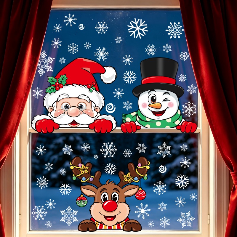 ملصقات عيد الميلاد الكرتونية ع - مراجعة Snowflake Window Decal وسعره