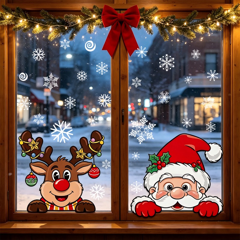 ملصقات عيد الميلاد الكرتونية ع - مراجعة Snowflake Window Decal وسعره