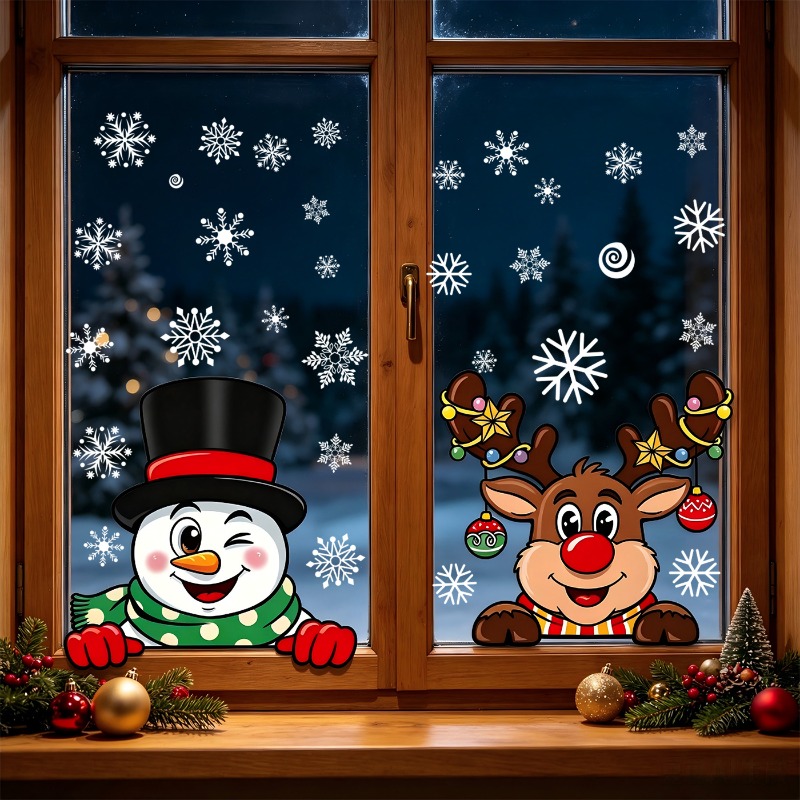ملصقات عيد الميلاد الكرتونية ع - مراجعة Snowflake Window Decal وسعره