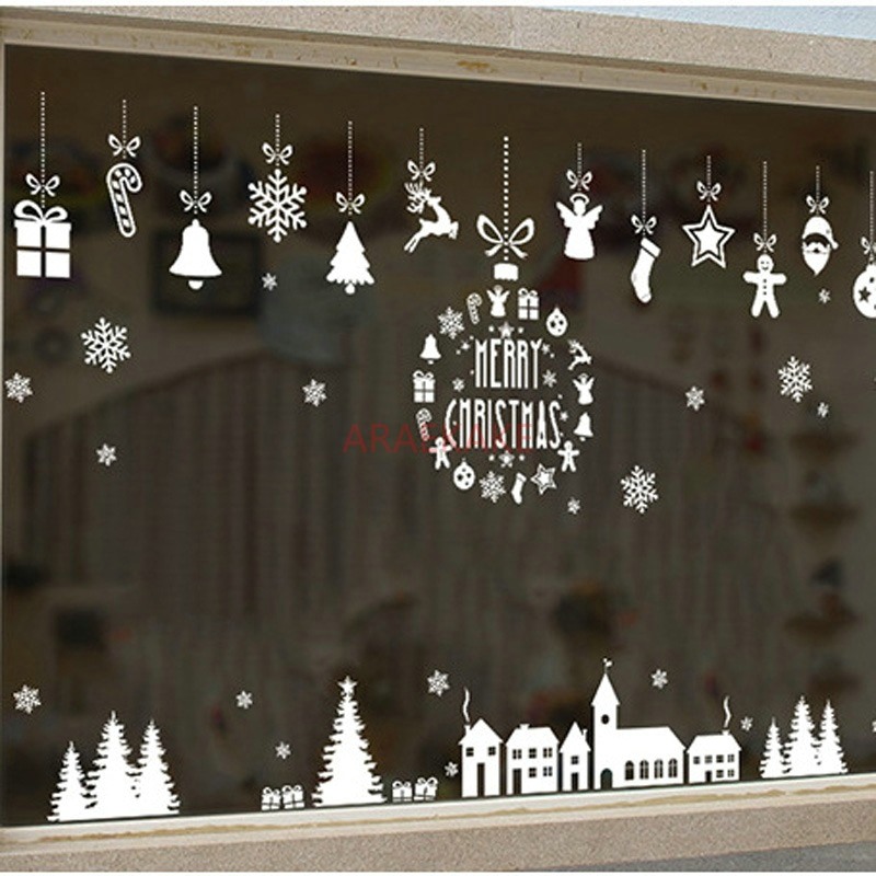 1 قطعة ملصق حائط زجاجي أبيض لم - مراجعة Snowflake Window Decal وسعره